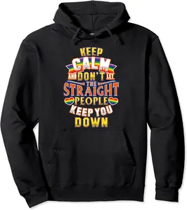 Keep Calm Pansexual LGBT Pride Rainbow Pullover Hoodie - Nicolelebro Shop 66B09C5LQTPX