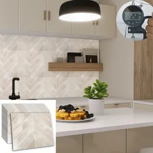 3D Mosaic Self-adhesive Wall Sticker, Waterproof Heat Insulation Decorative Sticker, Easy to Clean Wallpaper for Kitchen, Bathroom, Living Room, Dining Room, Marble Pattern Wallpaper