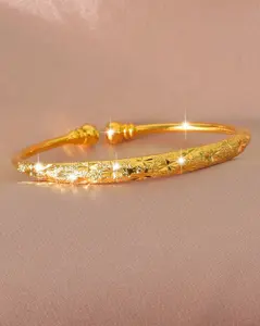 Textured Metal Cuff Bangle