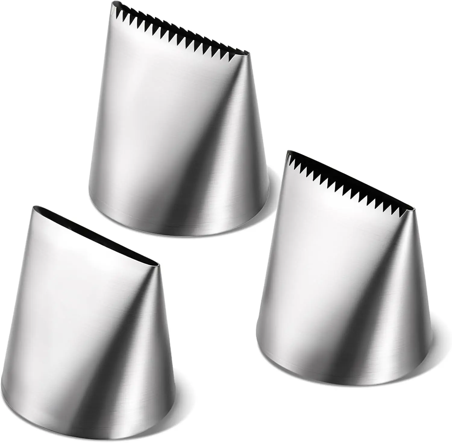 3 count Piping Tips Set Large Frosting Piping Kit Stainless Steel Cake Icing Nozzles Tips Decorating Tools  Pastry Bags Tips Accessories for Cookie Cupcake Baking Buttercream Supplies