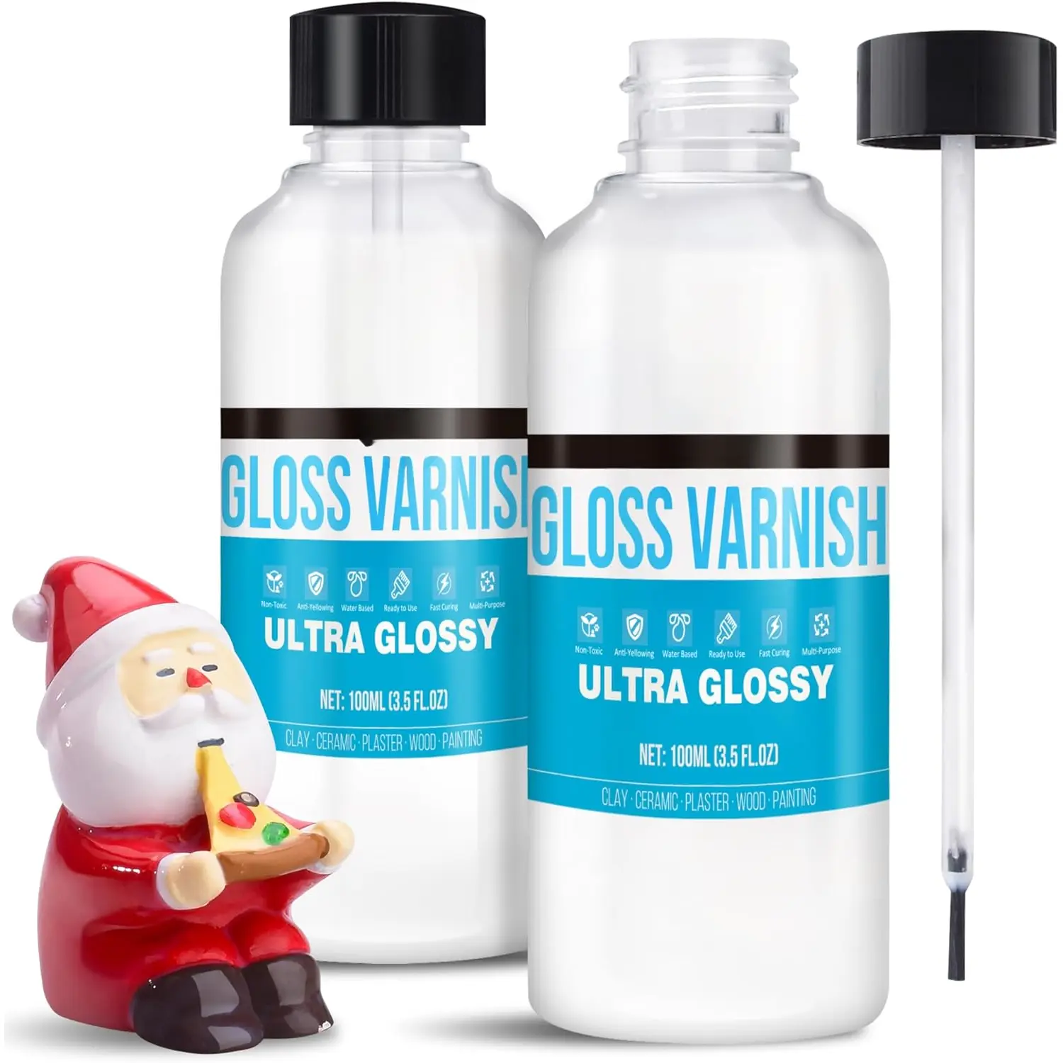 Air Dry Clay Varnish - 200ml Clay Glaze for Air Drying Clay, Gloss Varnish for  Painting, Pottery Glaze Clay Sealant to  , Wear, Cracking - , Enhance Color Vibrancy