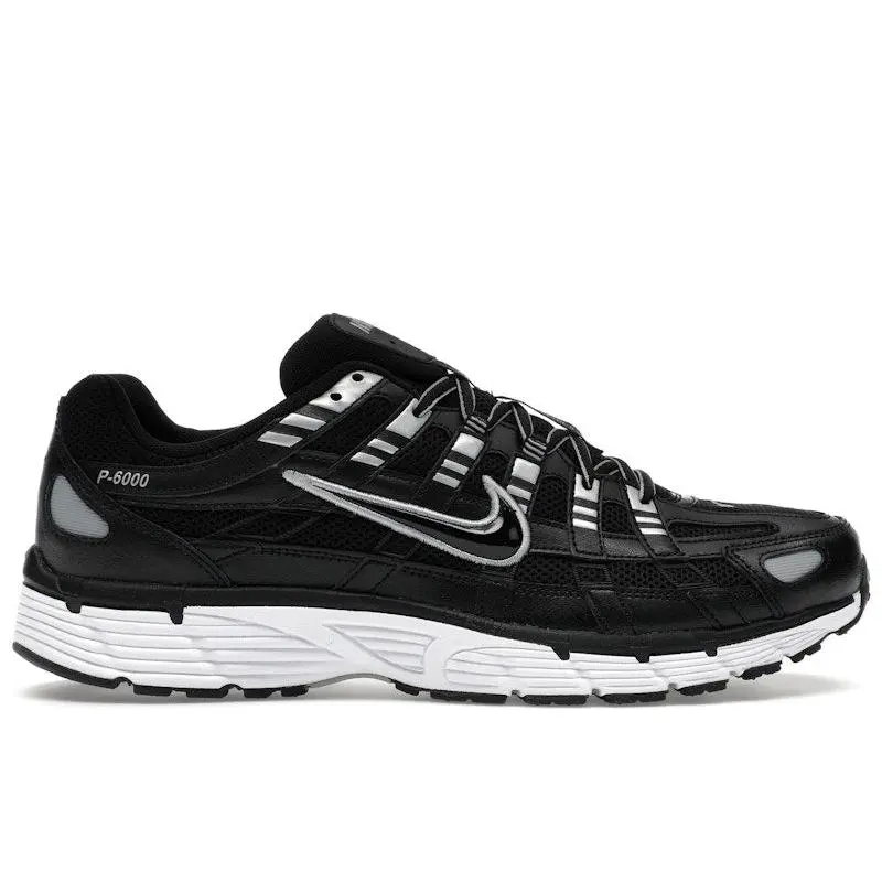 Nike Men's P-6000 Black White Metallic Silver, from StockX