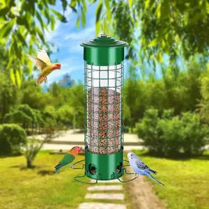 Gift for Him-15.74-inch Metal Bird Feeder with Weather-Resistant Finish