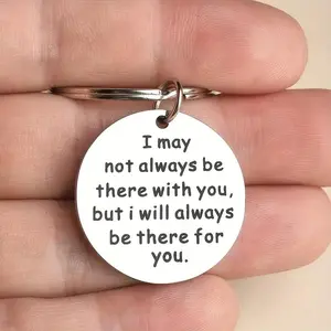 Romantic Stainless Steel Keychain, Inspirational Quote Keychain, Sleek Accessory, Perfect Gift for Couples, Birthdays, Or Loved Ones