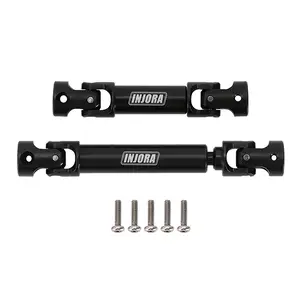 INJORA Hardened Steel Drive Shafts for 1/18 RC Crawler TRX4M (4M-50BK)
