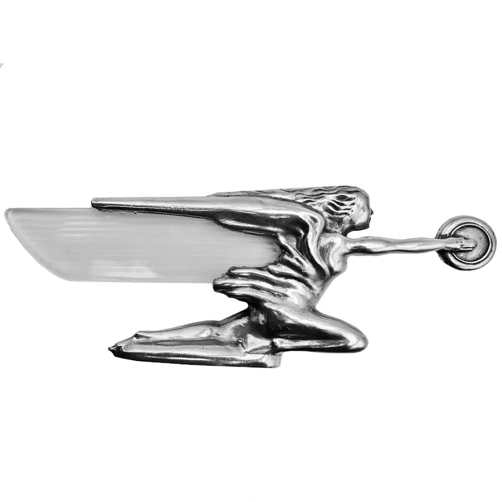 Goddess Of Speed Pewter Hood Ornament