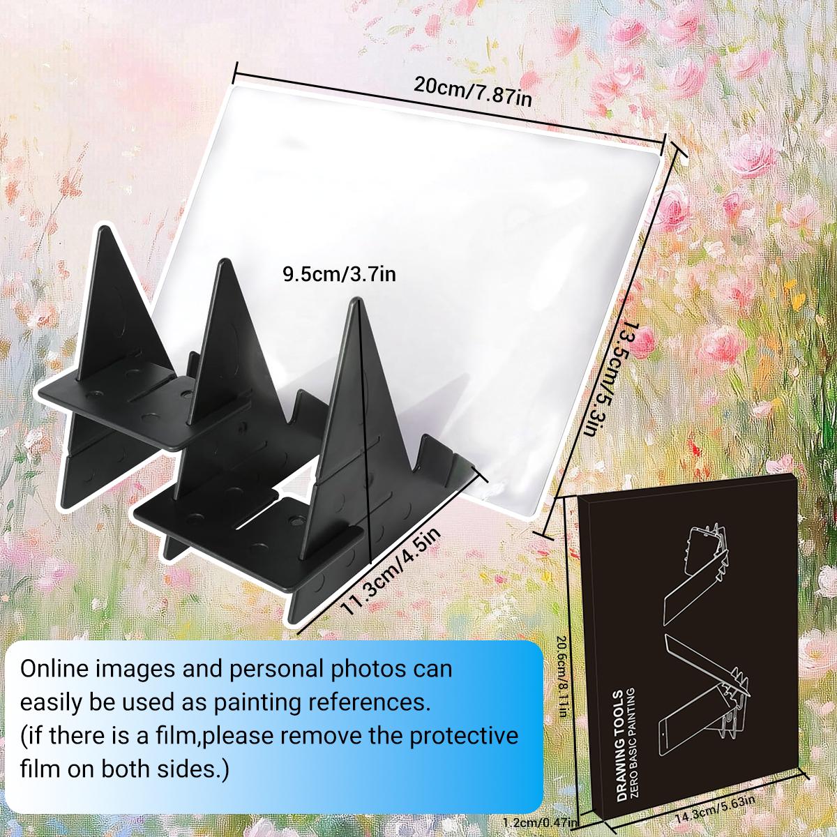 Optical Drawing Board, Portable Optical Copy Pad & Drawing Projector, Adjustable Lens Image Layout Tool | Portable Tracing Pad, Easy to Track Drawing Tool for Smartphone & Tablet, Art Supplies for Artists & Enthusiasts