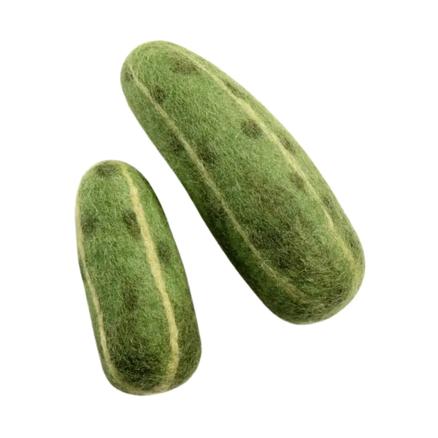 Dill Pickle Wool Felt Dog Toy by Awoo