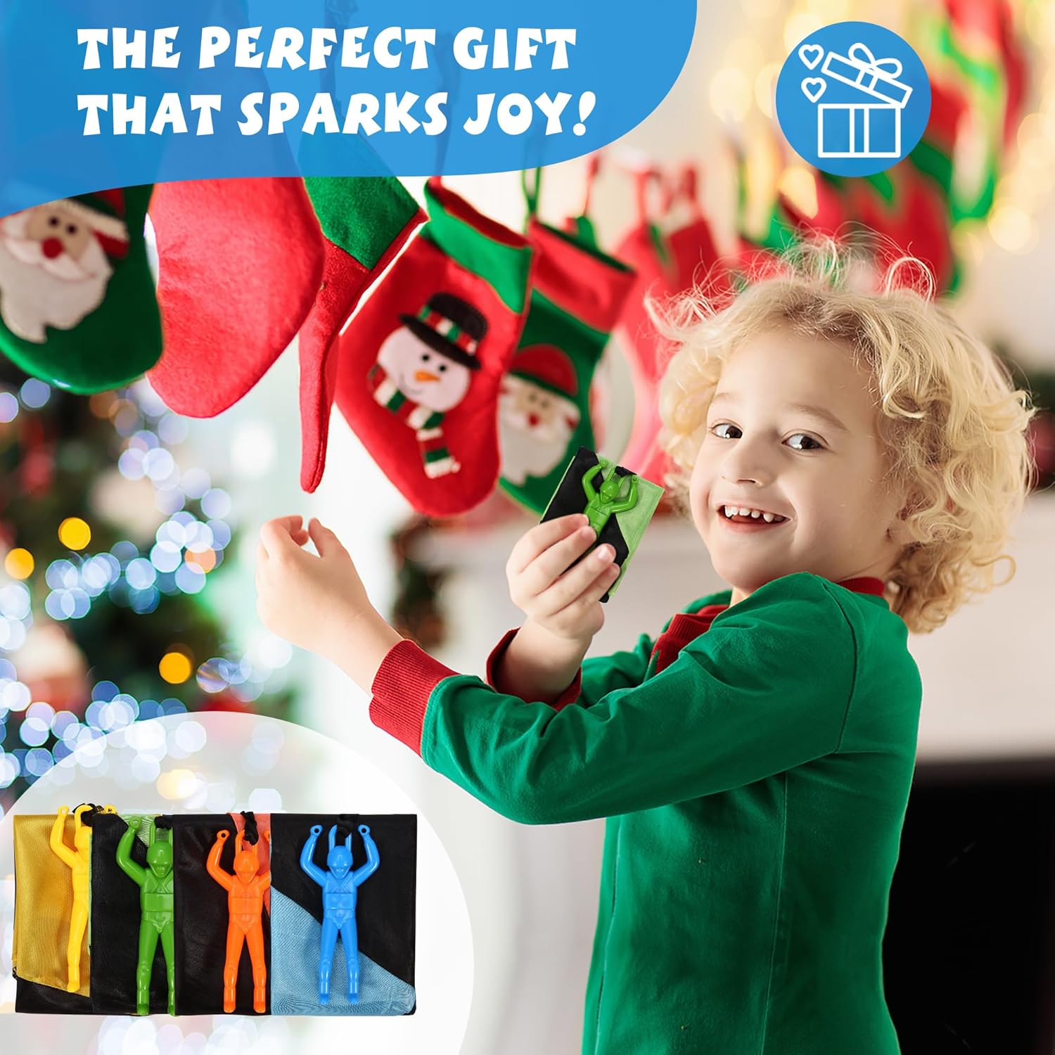 Parachute Toy for Kids Flying Outdoor Toy for Boys & Girls Ages 3‑12 Easy Throw Parachute Flyer for Backyard & Park Best Kids Toys Party Favors