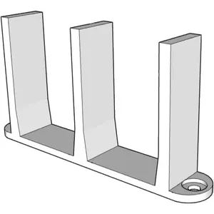 Sliding Closet Door Floor Guide Bracket Universal Fit for 1-3/8" Width Bypass Doors (Single Unit, White)
