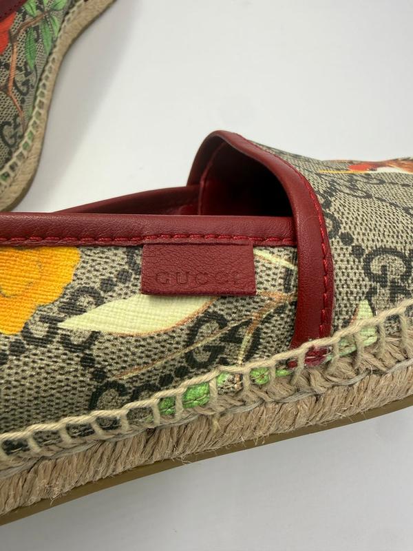 Gucci GG Nature Inspired Espadrilles Coated Canvas Size 6