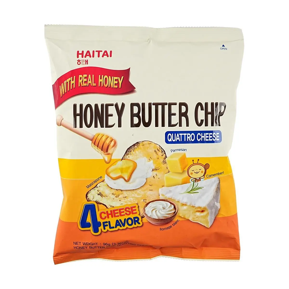 HAITAI Honey Butter Cheese Chips 96g - Korean Four Cheese Flavor Snack