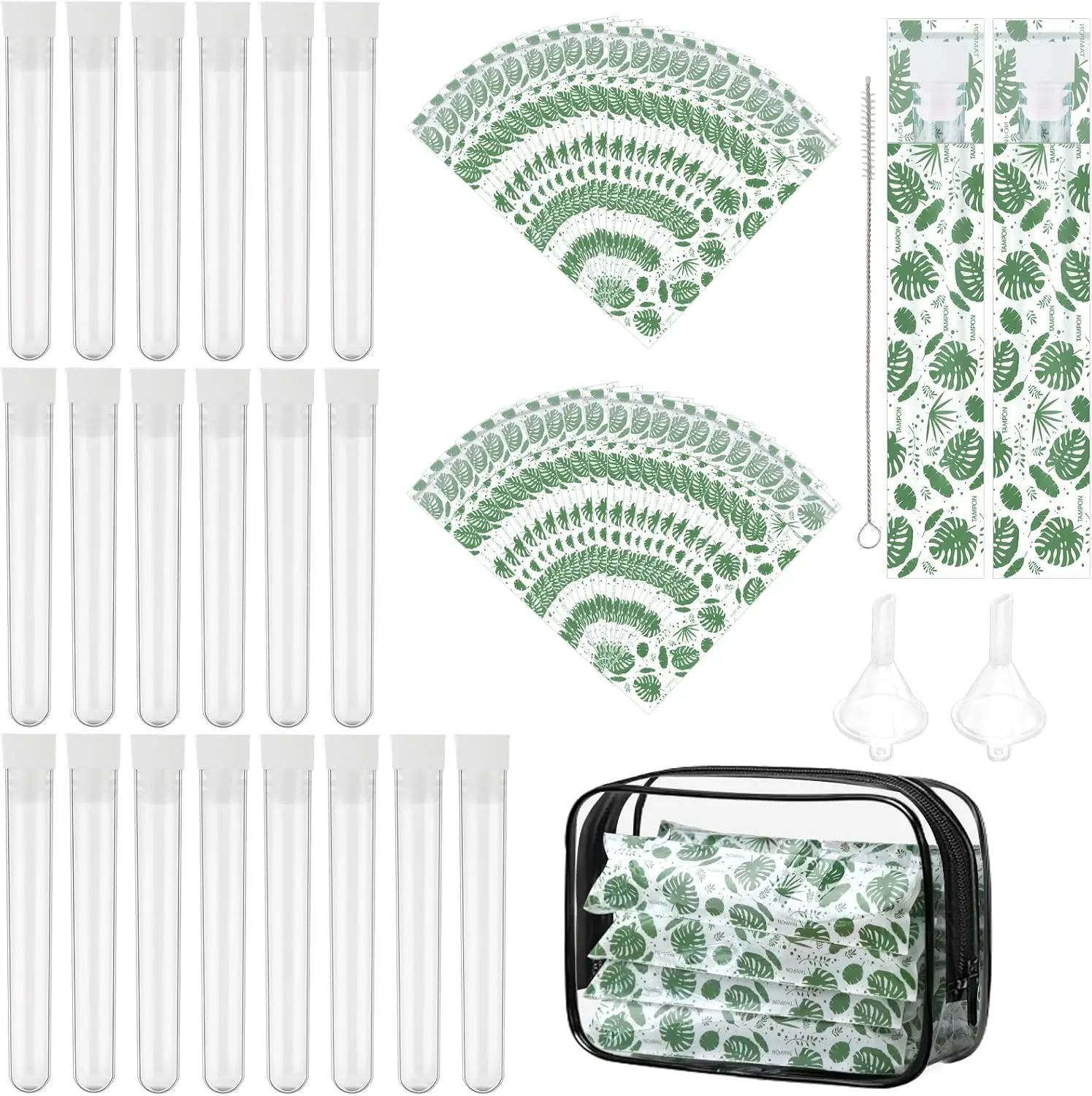 Tampon Flasks 20 Pack, Hidden Flask for Women,Disguised Containers for Cruises,Nightclubs and Sports Events-Includes Spout &Funnel