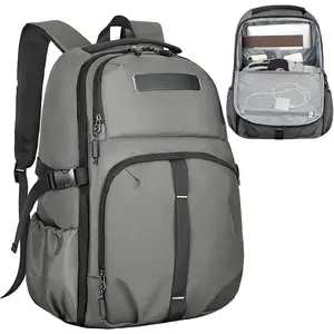 Airline Approved Travel Backpack 35L - Under Seat Carry , Water Resistant 15.6 Inch Laptop Compartment for Men Women Work Travel,Gery