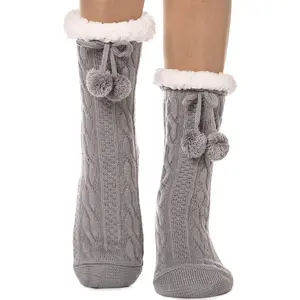 EBMORE Slipper Fuzzy Socks for Women Fluffy Cozy Cabin Winter Warm Soft Fleece Comfy Thick Socks with Grips EBMORE