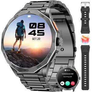 Smart Watches for Men, 1.85" Screen Bluetooth Call, Smartwatch for Android Phones and iPhone, 100+ Sport Modes, Sports Tracking Smartwatch, Waterproof Smart Watch（Valentine's Day gift）