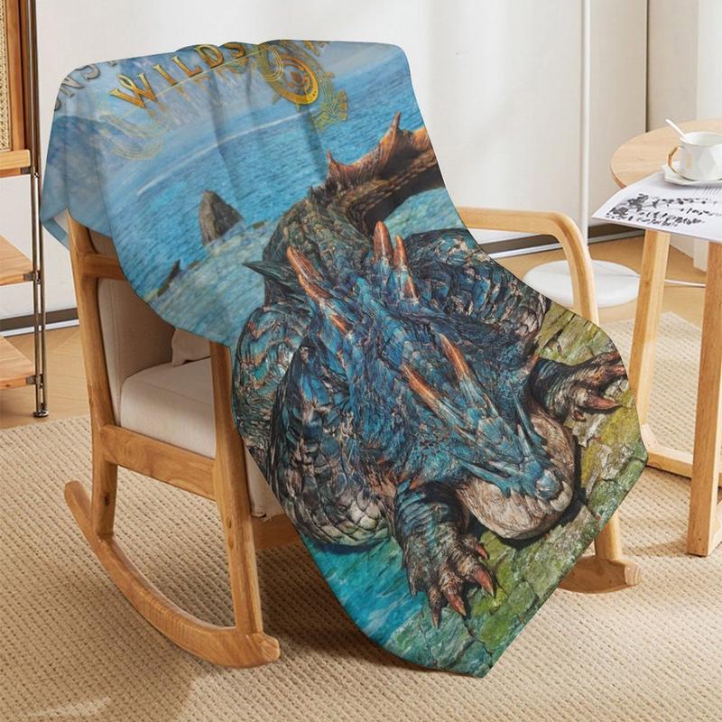 Monster HunterSoft Funny Throw Blanket Flannel Design,Machine Washable For All Seasons D0912-41