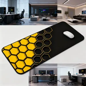 Hexagon Mouse Pad Mat Table Top Hanging Art Mtg Game Mat, Non-Slip Easy Clean Dual Edge Stitched Gaming Playmat for Magic Party Picnic