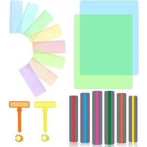 20 count Guided Reading Strips Set Dyslexia Tools for  with 4 Sizes Reading  's Reading Guide Strips Teacher Educational Classroom Supplies (Colour Sets)