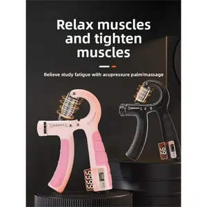 Counting Grip Strengthener for Men and Women, Hand Training Device, Arm Strength Exercise, Portable Adjustable Rehabilitation Finger Exerciser