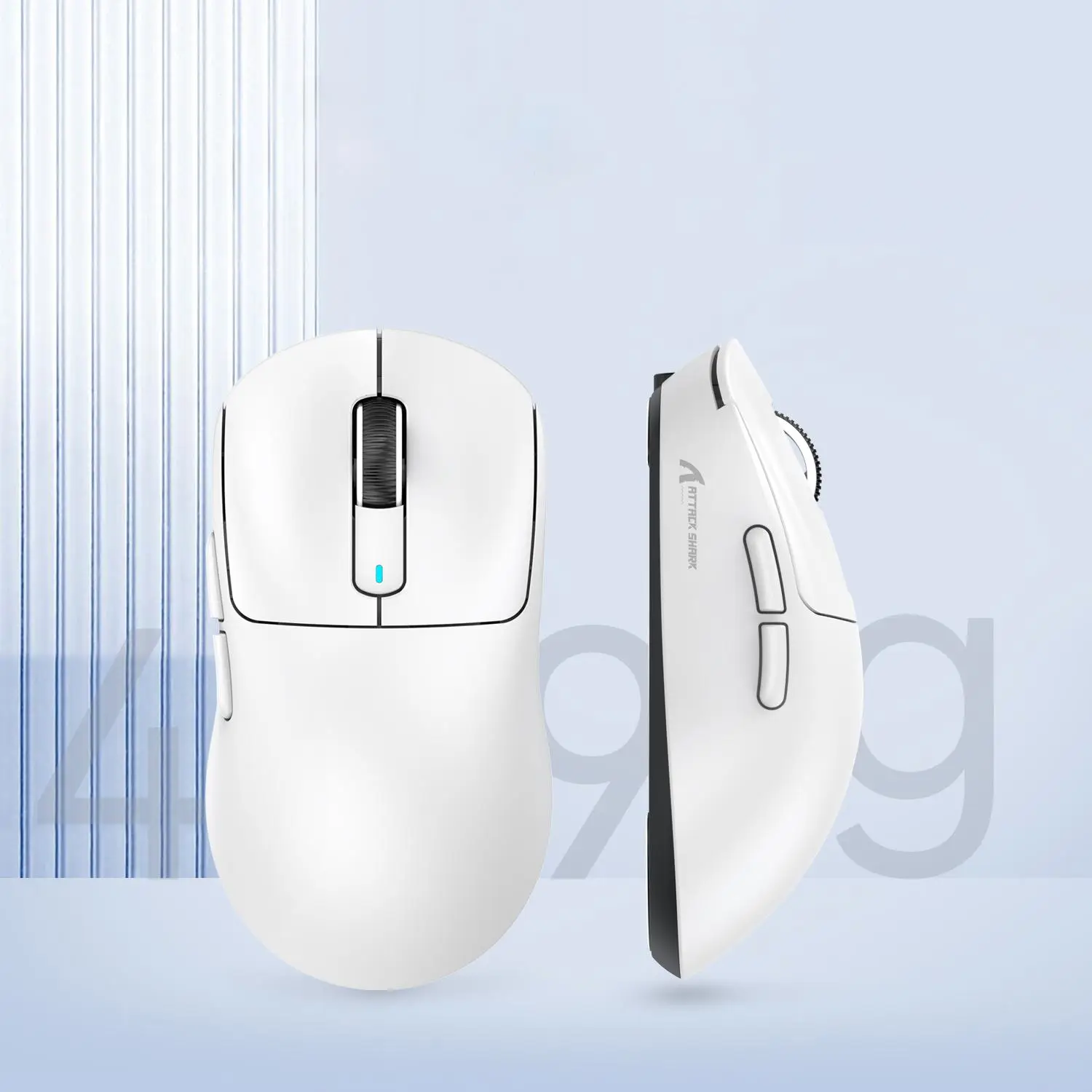 Attack Shark X3 Wireless Gaming Mouse with Anti-slip Sticker, Rechargeable 3 Modes Wireless Mouse, Lightweight Mouse for Gaming, Office, Home, Gifts f