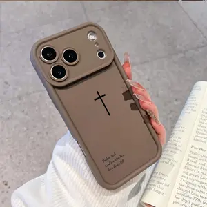 Bible Verse 46.5 The Cross Pattern Phone Case for iPhone 17 16 Pro Max Air 15 Plus 14 13 12 11 /Samsung Galaxy S25 S24 S23 S22 Ultra Plus FE Shockproof Drop Protection Rugged Durable Silicone Cover Cellphone Protective case