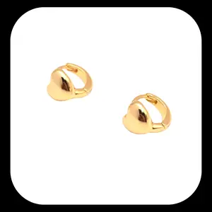 Golden Heart Huggie Earrings-Women's Perfect Fashion Accessory For Any Occasion