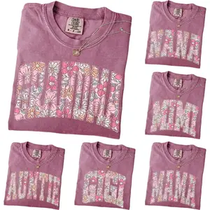 Comfort Colors Custom Mama Shirt, Boho Floral Grandma T-Shirt, Personalized Grandparent Gift, Floral Nana Auntie Mimi Gigi Grammy Shirt, Comfort Colors Vintage Gift, Mother’s Day Gift Idea Man Man