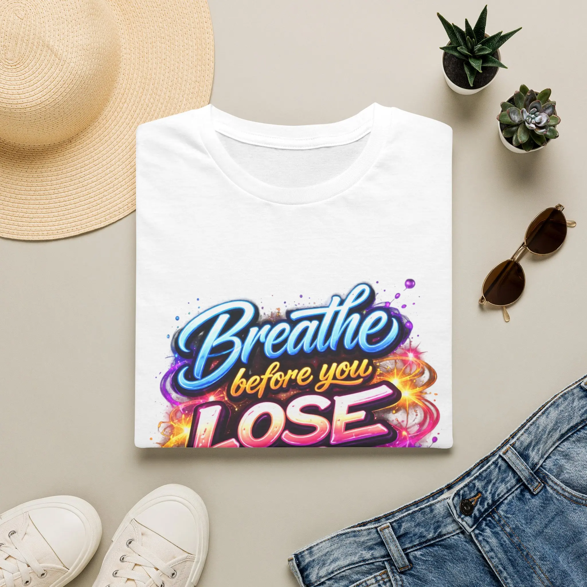 Breathe Before You Lose Your Mind T-Shirt | Positive Reminder Tee
