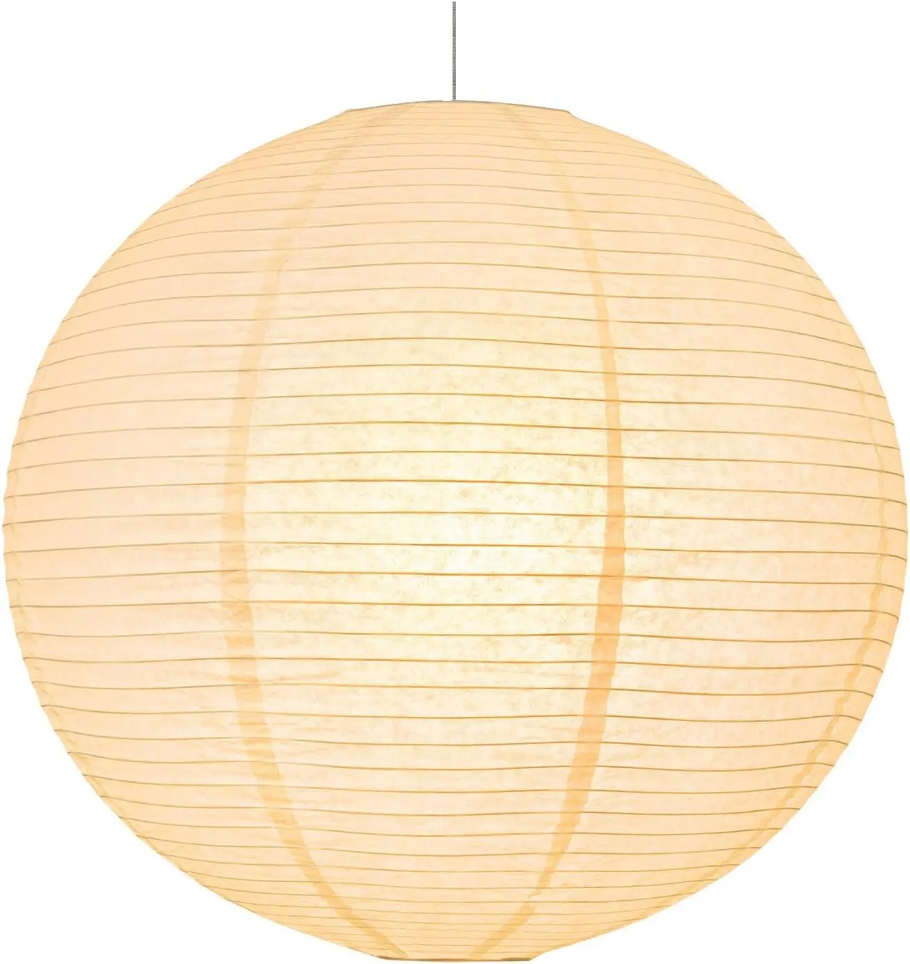 White Round Paper Lantern, 19.68" Large Hanging Paper Lamp Shade, 1 Pack | Chinese/Japanese Paper Lanterns Pendant Light, Handmade, for Party Decoration, Wedding, Home Decor Ceiling Lampshade