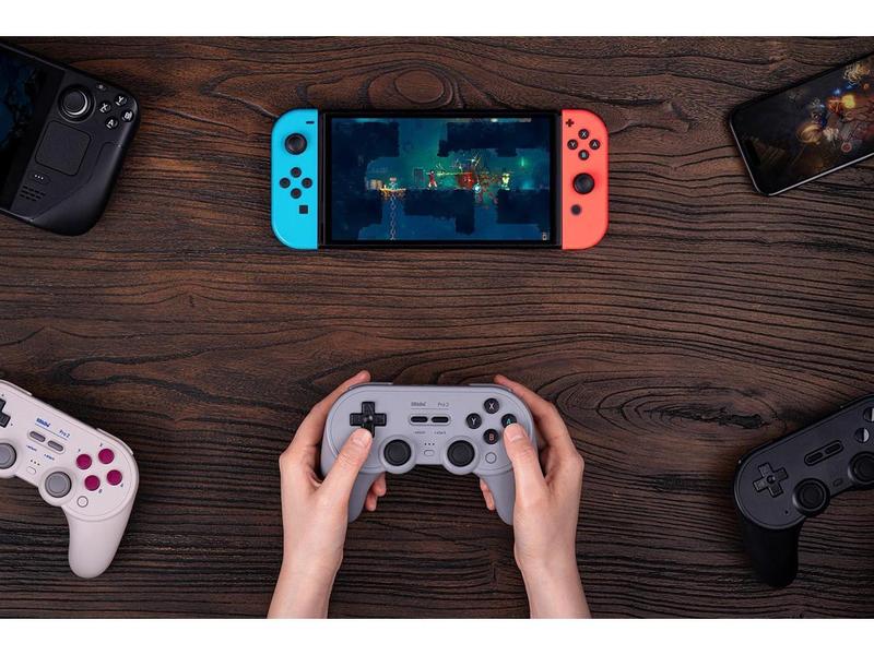 8Bitdo Pro 2 Bluetooth Wireless Gaming Controller with Hall Effect Joystick Update for Switch, PC, Android, and Steam Deck & Apple - Black