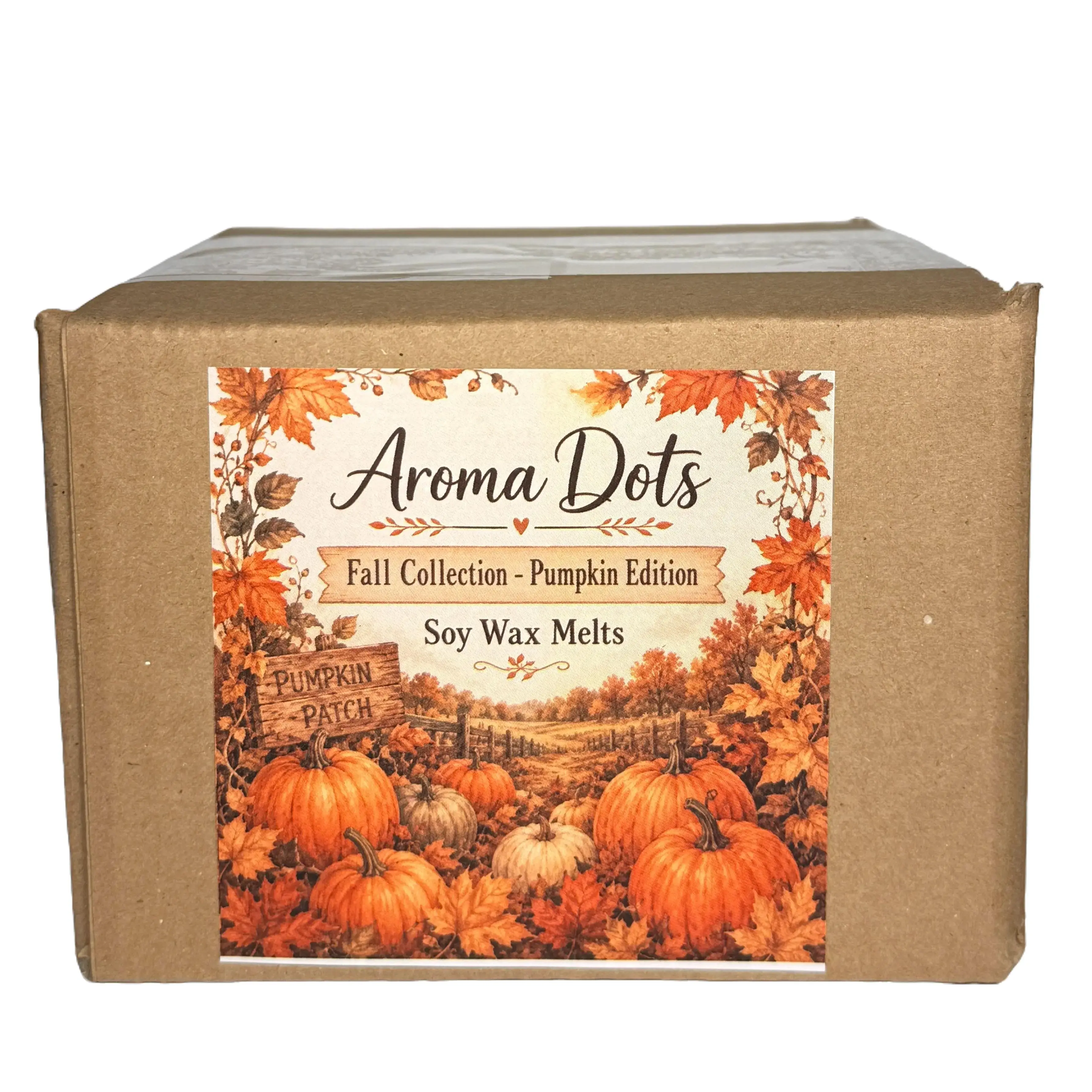 Aroma Dots Fall Box Pumpkin Edition - 6x1oz Pumpkin-Themed Wax Melts, Cozy Limited-Edition - Home Fragrance - Air Fresheners - Giftable Gel Blocks