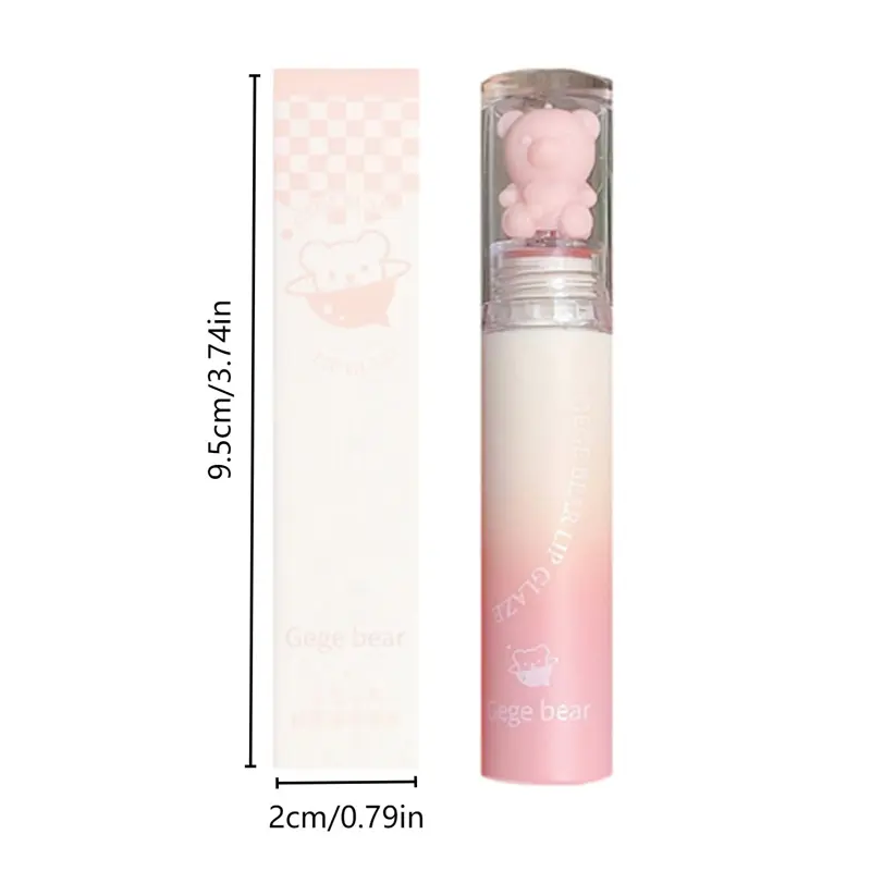 Gege bear Velvet Mist Lip Glaze with a Smooth, Glossy Finish, Versatile Velvety Lip Products for Everyday Use, Velvet Sheen, Makeup, Contains Neither, Alcohol-Free, Humidity Resistant, Regular Edition Lipgloss Lipstick, Liquid Cosmetic Lip Care