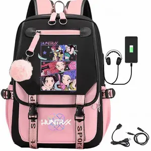 2026 New Kpop Girl Backpack, CasualStudent Backpack and Laptop Backpack,with Charging Port, Stylish and Versatile,Suitable for Various Occasions Such asSchool, Campus Activities, Work and Travel.