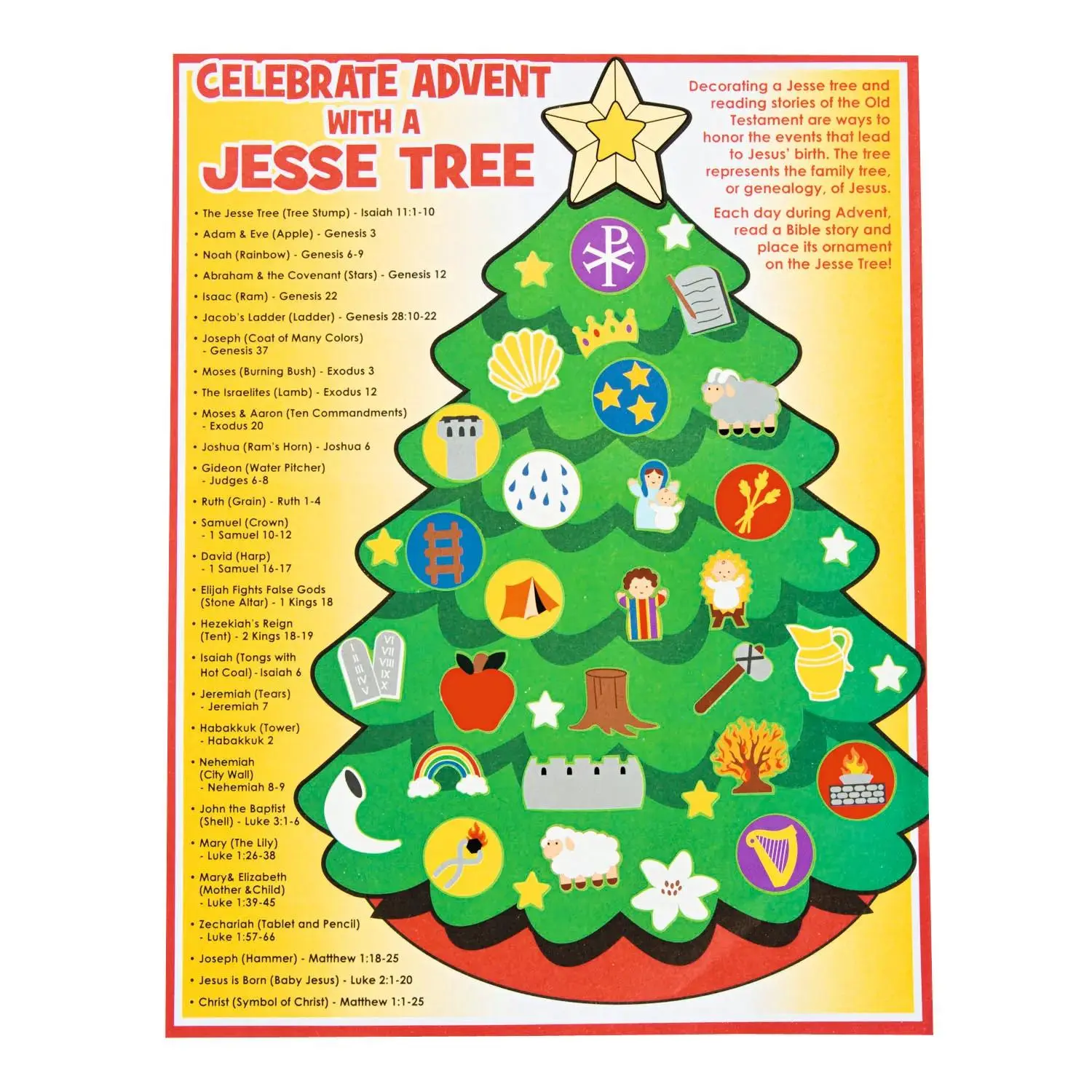 Jesse Tree Sticker Scenes - 12 Pc.