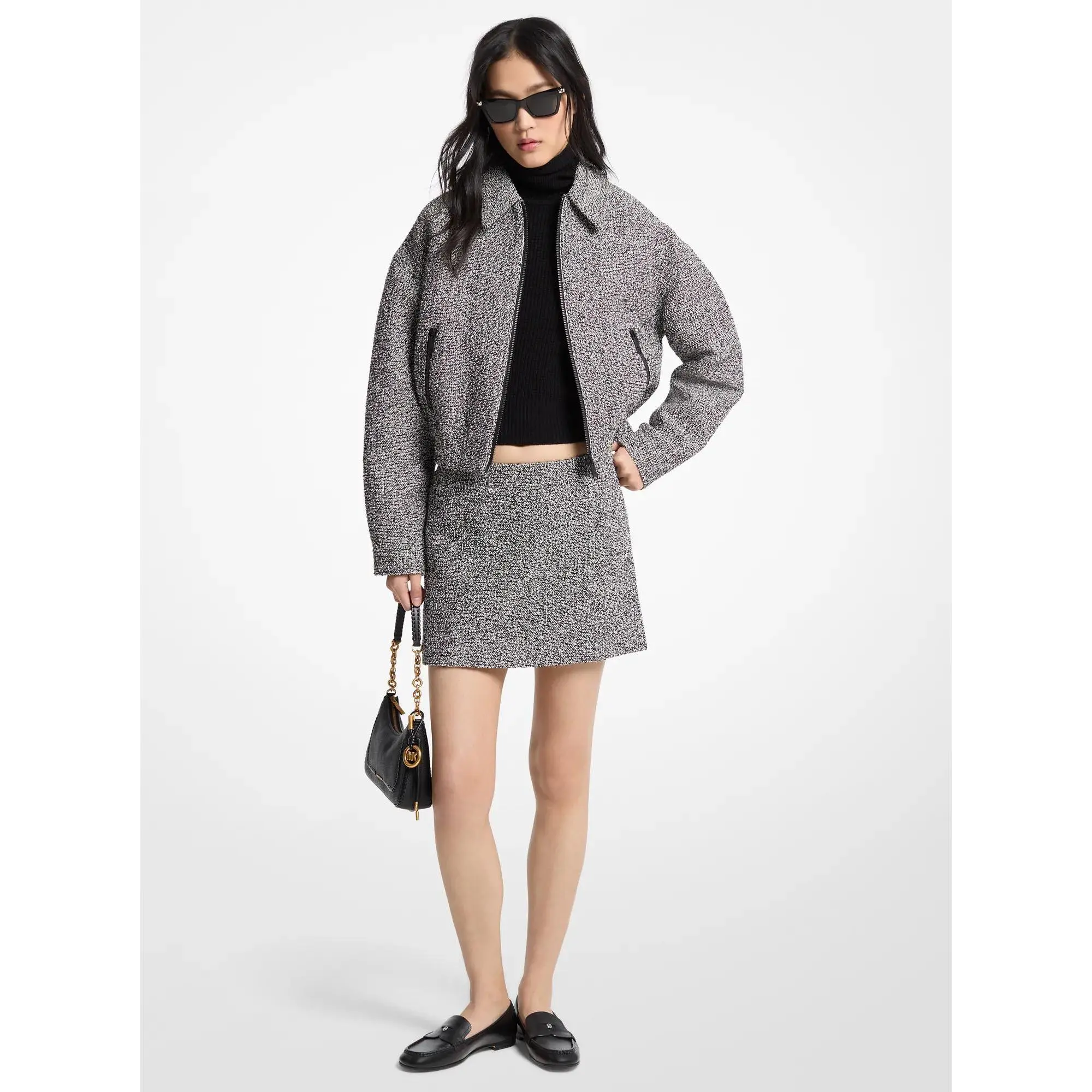 Cotton Blend Tweed Jacket