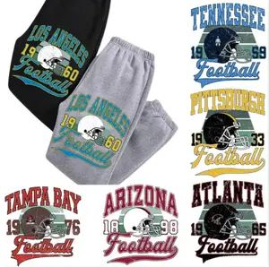 All Team Football Sweatpants Vintage Football Team Unisex with Graphic Designs from Various Cities, Gift For Fan