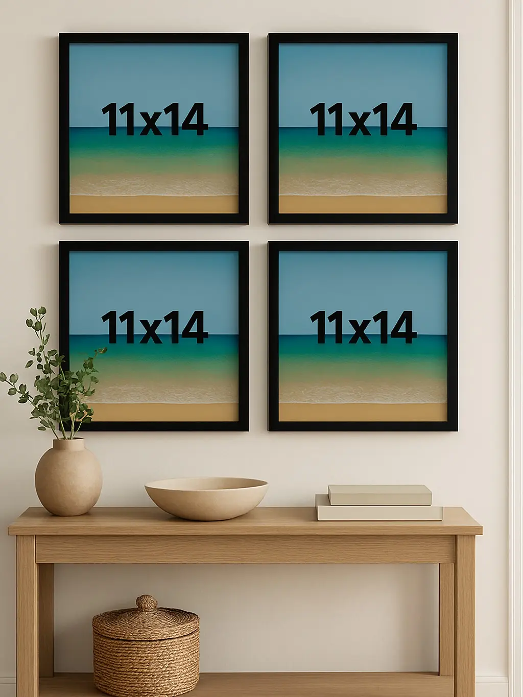 1'' Black Frame with Acrylic - 11x14 Flexible Framers Points for Photos - Attribute 4 Included