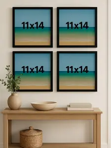 1'' Black Frame with Acrylic - 11x14 Flexible Framers Points for Photos - Attribute 4 Included