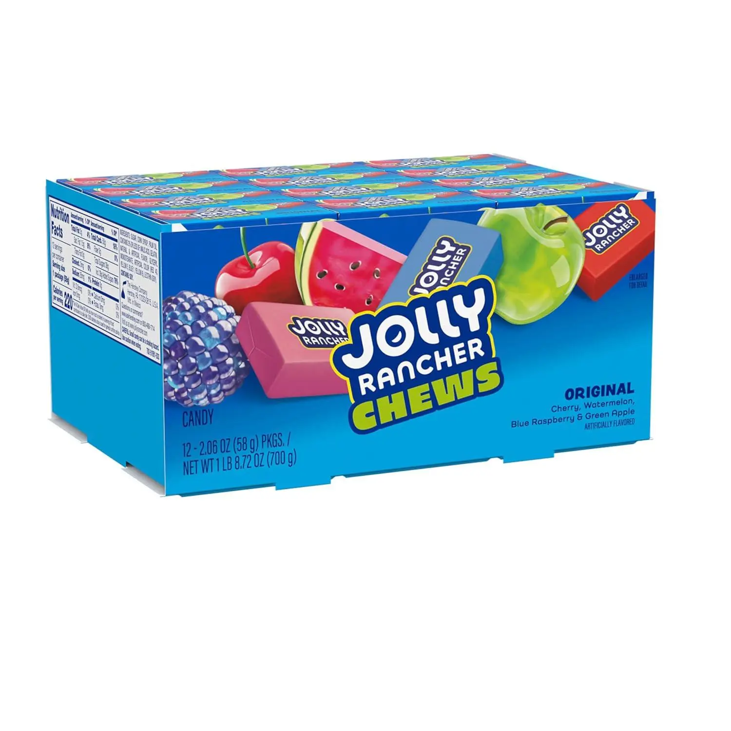 Jolly Rancher Chews Assorted 12 Count 2.06 Ounce