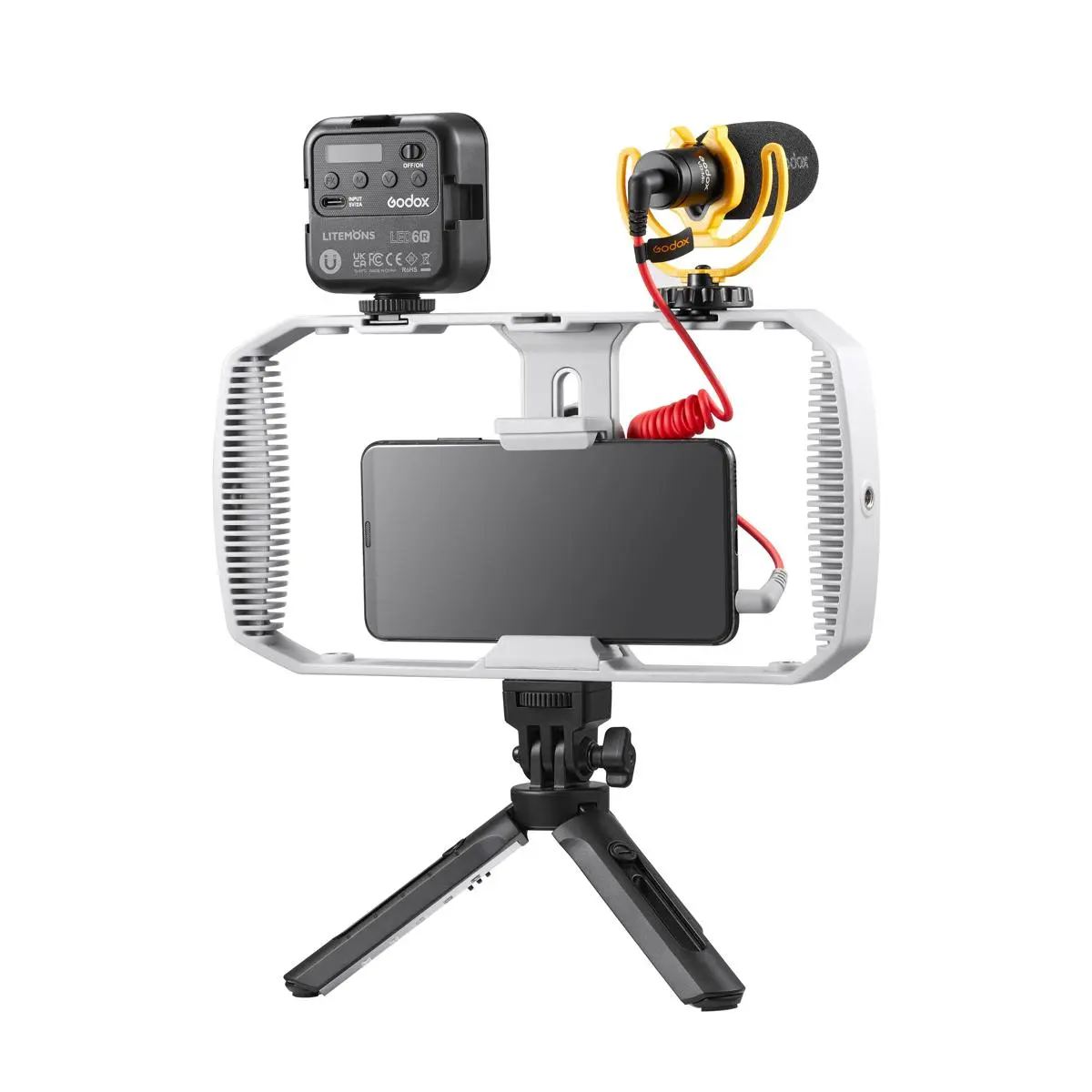 Godox VK1-AX Vlogging Kit - Camera & Smartphone Recording Accessories for Mobile Devices with 3.5mm Ports