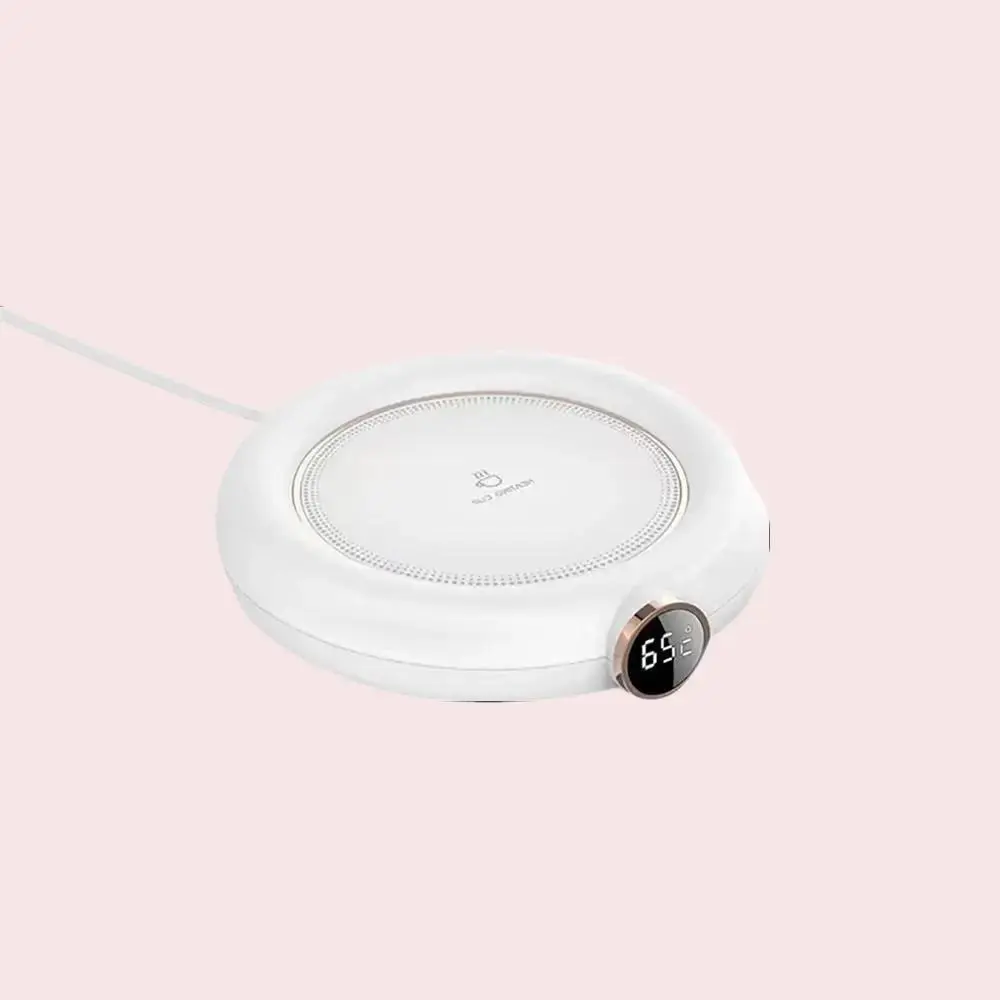 USB Coffee Cup Warm Heating Pad DC 5V Constant Temperature Coaster 3 Gear Digital Display Adjustment Timing Heater for Milk Tea WYMECT