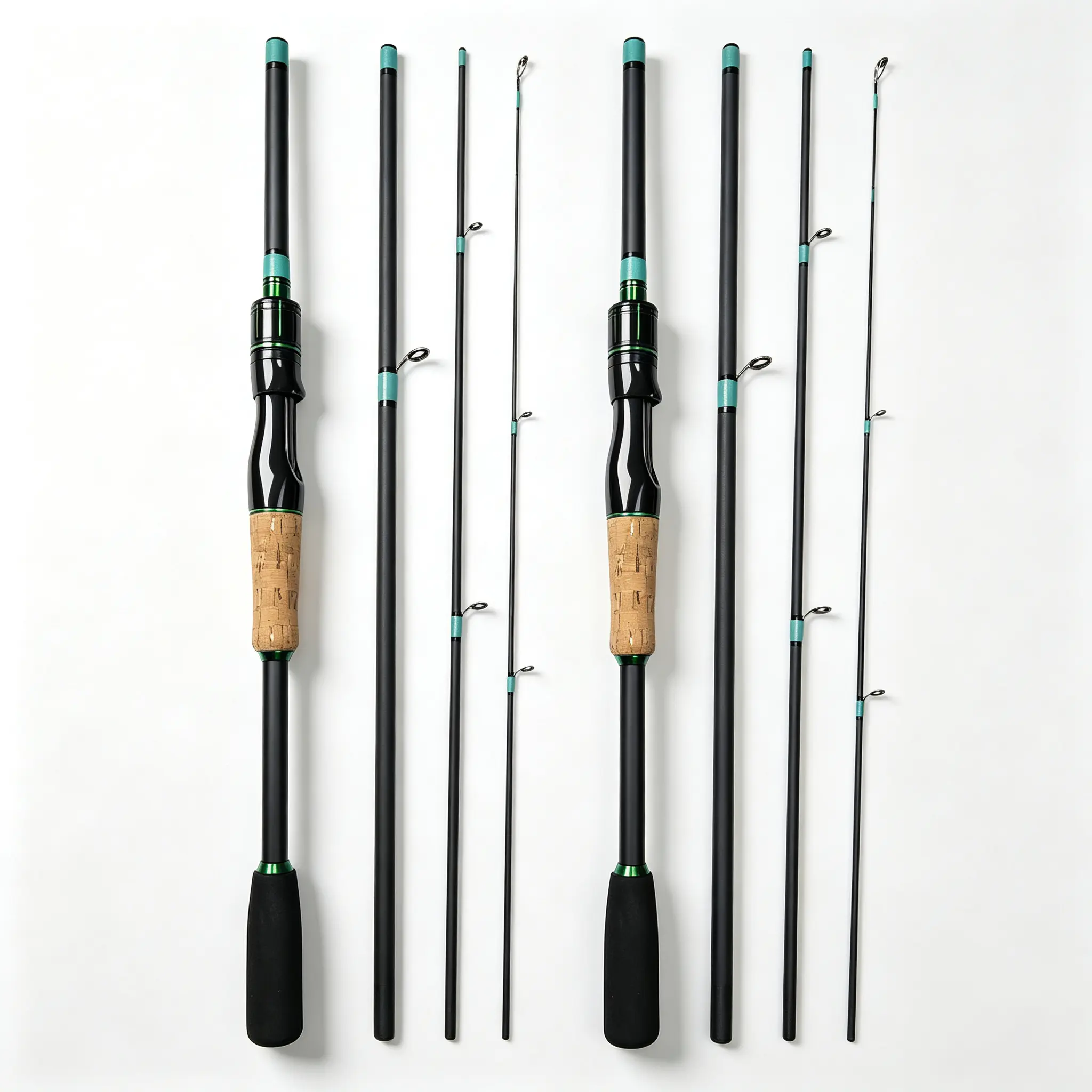 70.86 in Compact 4-Section Fiberglass Spinner Baitcasting Rod (M Tone) with Cork Handle, 4-10lb Line Weight Carp Fishing Tackle, Festive Party Gift for Fishing Enthusiasts