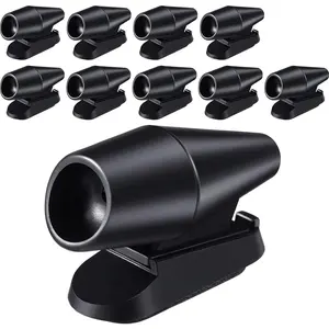 10 Pcs Deer Whistles Horns Deer Avoids Collisions Vehicles Wind Activated Ultrasonic Warning for Car Motorcycles Animal Save Alert(Black)