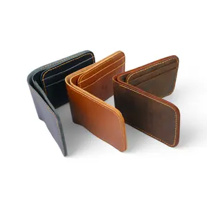 Leather Card Holder Wallet, Bifold Leather Wallet, Small Wallet For Men, Genuine Leather Wallet, Minimalist Wallet, Handcrafted Gift For Him