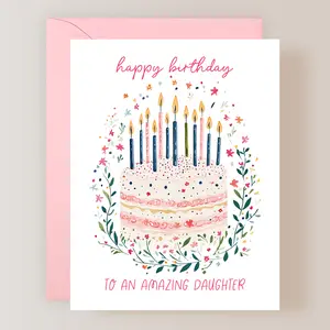Daughter Birthday Card, Happy Birthday Card for Daughter