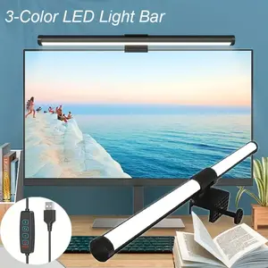 Computer Monitor LED Light Strip, Office Desk Lamp, Adjustable Three-Color Dimmable USB Powered, Ideal for Reading Piano Gaming Home Use, Atmosphere Light, Led Ambient Lighting