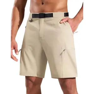 Haimont Men's 9" Hiking Cargo Shorts Quick Dry Lightweight Stretch with 5 Zipper Pockets Water Resistant Outdoor Work Fishing