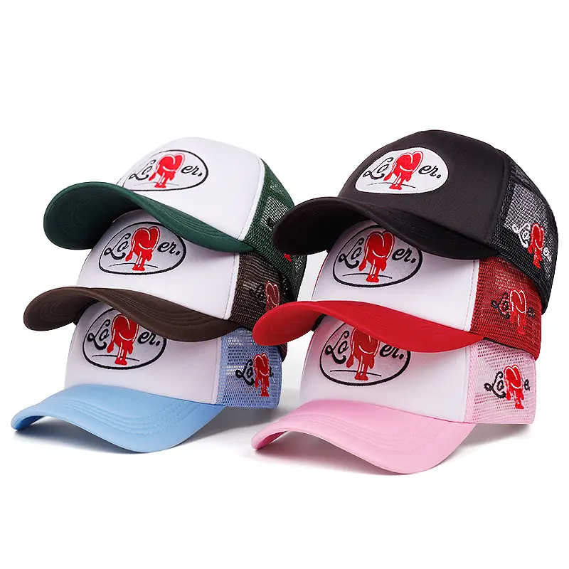 NEW HATS Laen Cartoon Love Embroidery Hip Hop Breathable Unisex Baseball Cap Trucker Cap For Women And Men Casual Outing Hat Outdoor Activities Adjustable Snapback Cap