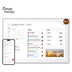 10.1" Digital Calendar, Meal Planner, Duty Chart, to Do List, HD Smart Touch Screen Home Interactive Smart Electron Calender, Gifts for Women Men, Gifts for Mom Dad- Built-in Digital Photo Frame Function